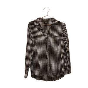 Kut from the Kloth Blue Gingham Button Down Top - Small